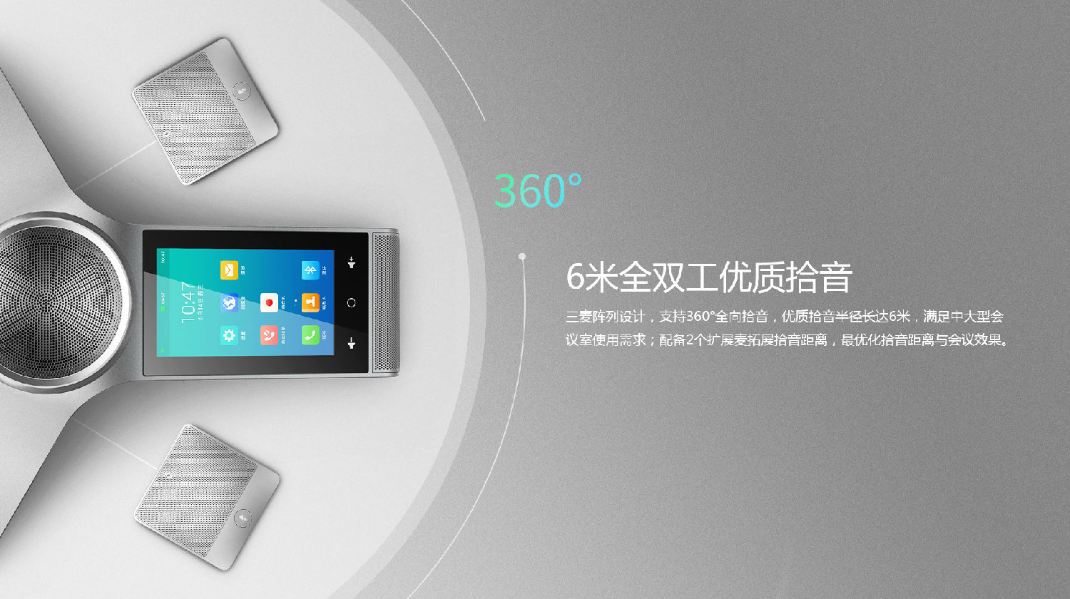 CP960-Yealink亿联网络安卓触控会议电话/全向麦克风